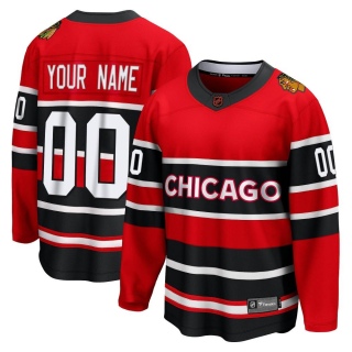 Youth Custom Chicago Blackhawks Fanatics Branded Custom Red Special Edition 2.0 Jersey - Breakaway Black