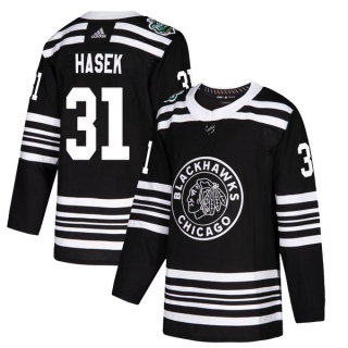 Youth Dominik Hasek Chicago Blackhawks Adidas 2019 Winter Classic Jersey - Authentic Black