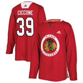 Youth Enrico Ciccone Chicago Blackhawks Adidas Red Home Practice Jersey - Authentic Black