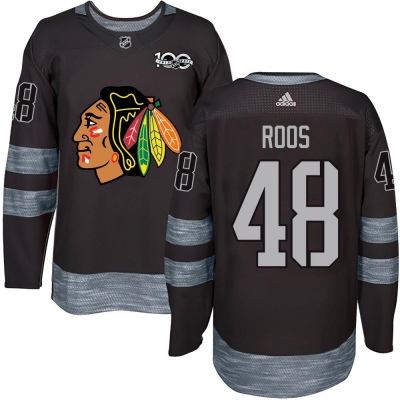 Youth Filip Roos Chicago Blackhawks 1917- 100th Anniversary Jersey - Authentic Black