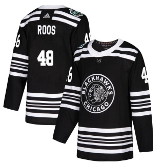 Youth Filip Roos Chicago Blackhawks Adidas 2019 Winter Classic Jersey - Authentic Black
