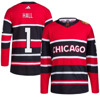 Youth Glenn Hall Chicago Blackhawks Adidas Red Reverse Retro 2.0 Jersey - Authentic Black