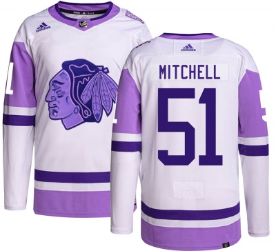Youth Ian Mitchell Chicago Blackhawks Adidas Hockey Fights Cancer Jersey - Authentic