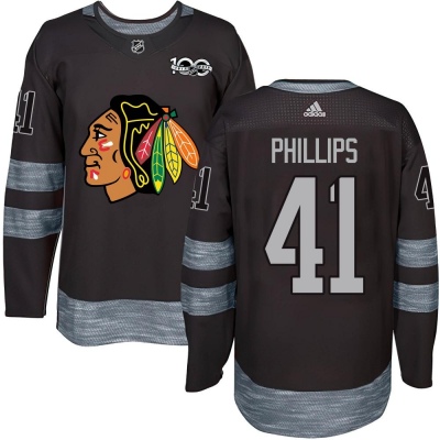 Youth Isaak Phillips Chicago Blackhawks 1917- 100th Anniversary Jersey - Authentic Black