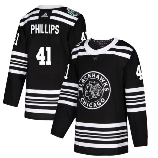 Youth Isaak Phillips Chicago Blackhawks Adidas 2019 Winter Classic Jersey - Authentic Black