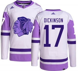 Youth Jason Dickinson Chicago Blackhawks Adidas Hockey Fights Cancer Jersey - Authentic Black