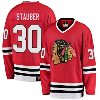 Youth Jaxson Stauber Chicago Blackhawks Fanatics Branded Breakaway Red Heritage Jersey - Premier Black
