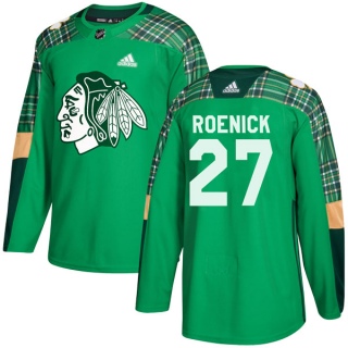 Youth Jeremy Roenick Chicago Blackhawks Adidas St. Patrick's Day Practice Jersey - Authentic Green