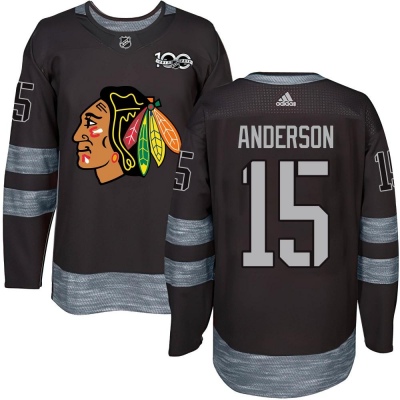 Youth Joey Anderson Chicago Blackhawks 1917- 100th Anniversary Jersey - Authentic Black