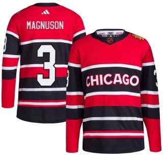 Youth Keith Magnuson Chicago Blackhawks Adidas Red Reverse Retro 2.0 Jersey - Authentic Black