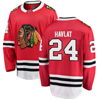 Youth Martin Havlat Chicago Blackhawks Fanatics Branded Red Home Jersey - Breakaway Black