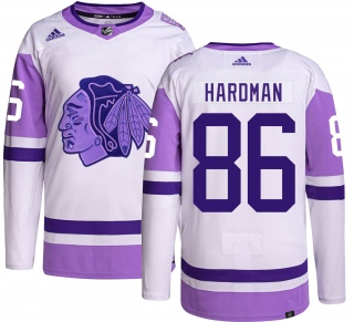 Youth Mike Hardman Chicago Blackhawks Adidas Hockey Fights Cancer Jersey - Authentic
