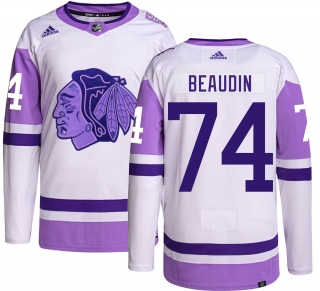 Youth Nicolas Beaudin Chicago Blackhawks Adidas Hockey Fights Cancer Jersey - Authentic
