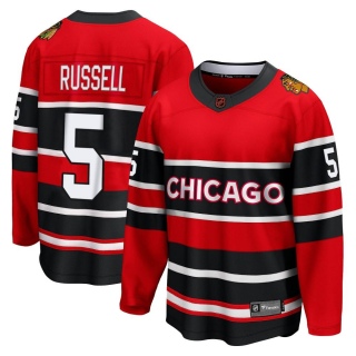 Youth Phil Russell Chicago Blackhawks Fanatics Branded Red Special Edition 2.0 Jersey - Breakaway Black