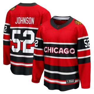 Youth Reese Johnson Chicago Blackhawks Fanatics Branded Red Special Edition 2.0 Jersey - Breakaway Black