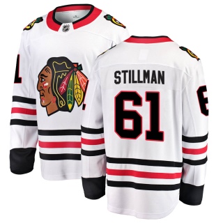 Youth Riley Stillman Chicago Blackhawks Fanatics Branded Away Jersey - Breakaway White