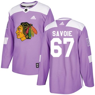 Youth Samuel Savoie Chicago Blackhawks Adidas Fights Cancer Practice Jersey - Authentic Purple