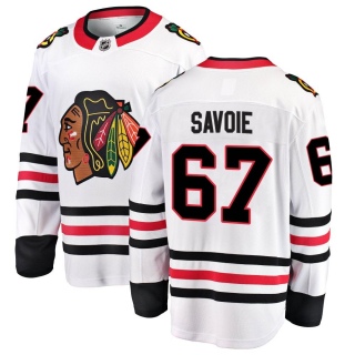 Youth Samuel Savoie Chicago Blackhawks Fanatics Branded Away Jersey - Breakaway White
