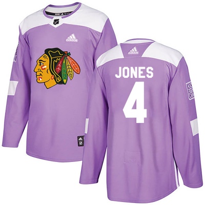 Youth Seth Jones Chicago Blackhawks Adidas Fights Cancer Practice Jersey - Authentic Purple