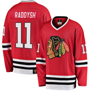 Youth Taylor Raddysh Chicago Blackhawks Fanatics Branded Breakaway Red Heritage Jersey - Premier Black